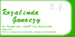 rozalinda ganoczy business card